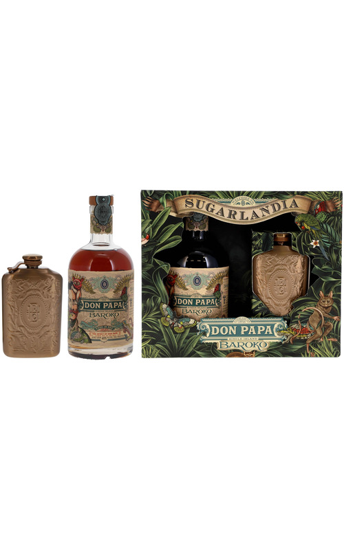 Don Papa Baroko Geschenkpack mit Hip Flask Don Papa Baroko Geschenkpack mit Hip Flask