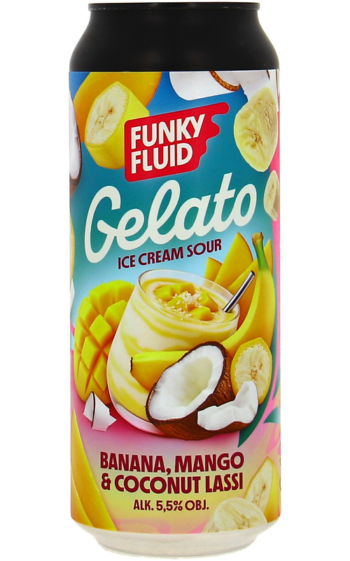 Funky Fluid Gelato: Banana, Mango & Coconut Lassi